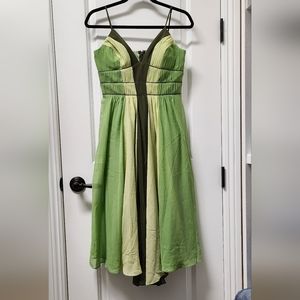 BCBG Monochromatic Silk Midi Dress